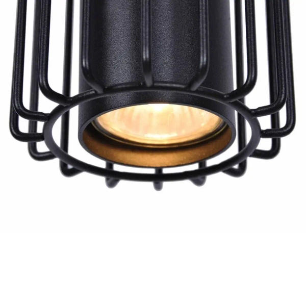 Wisząca lampa Falcon K-4932 3-punktowy żyrandol czarny