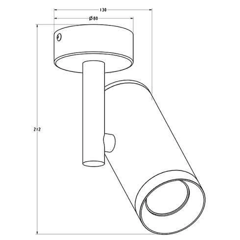 Nowoczesny spot Tori metalowa lampa nastropowa czarna