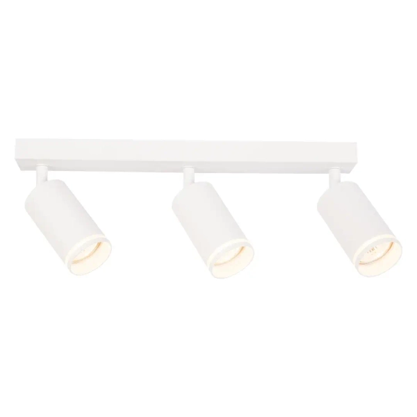 Trójpunktowa lampa przysufitowa Pipe Ring Spot ML2072 na belce biały