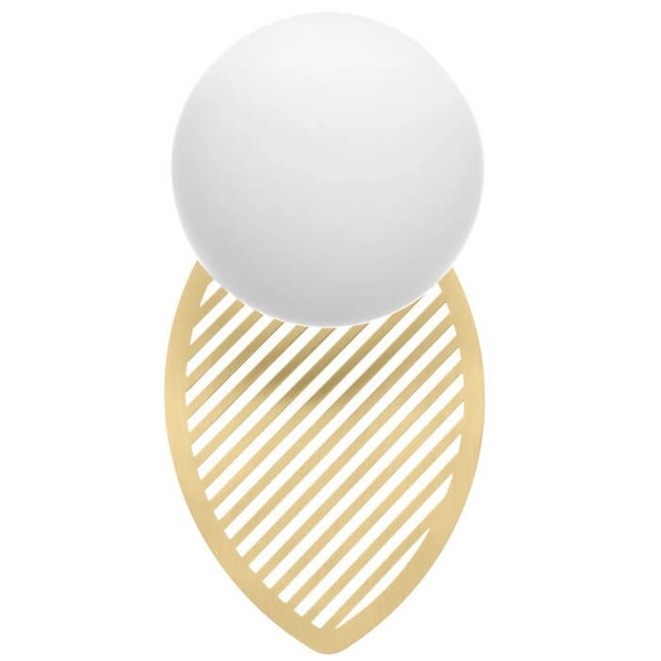 Ścienna kulista lampa Fyllo FYB13000 do sypialni kula ball biała złota