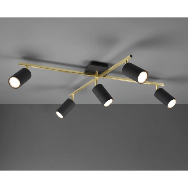 Lampa sufitowa VANTOS DL580612400 Trio regulowana sople czarna złota
