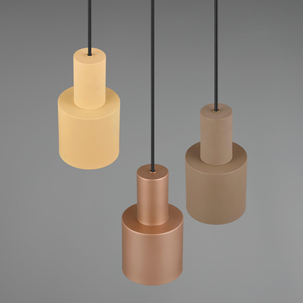 Kaskadowa lampa zwisająca ELIOR DL317319430 czarny brązowy multikolor