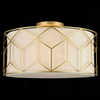 Plafon LAMPA sufitowa MESSINA H223-PL-03-G Maytoni abażurowa OPRAWA plafoniera okrągła złota beżowa