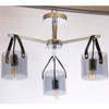 Lampa sufitowa VEN 51499/3 loftowa szklane klosze chrom czarne przydymione