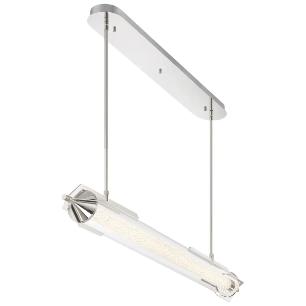 Lampa wisząca Espada QN-ESPADA-LP-PC LED 38W 3000K tuba szklana srebrny