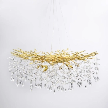 Kryształowy żyrandol CINDY  MD4115-13IGN-II do jadalni złoty