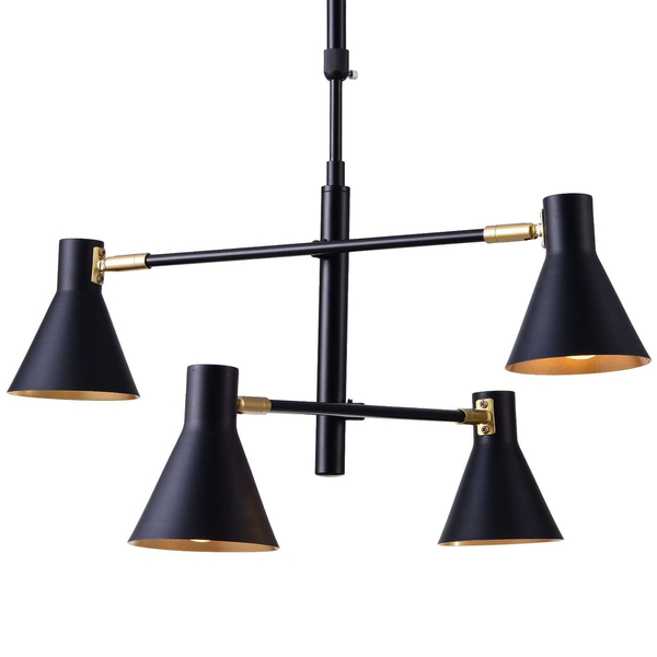 Lampa sufitowa LESS 34-72689 industrialna sticks regulowana czarna