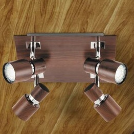 Plafon LAMPA sufitowa MERKUR 6008 Rabalux metalowa OPRAWA kwadratowa regulowane reflektorki wenge