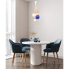 Ceramiczna wisząca lampa ryflowana Cases PND-94794-4A-MLTI kolorowa
