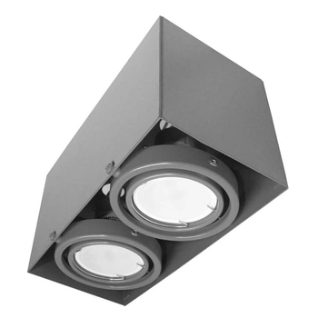 Podwójna lampa sufitowa Blocco ML843 Milagro bloczek prostokąt szary