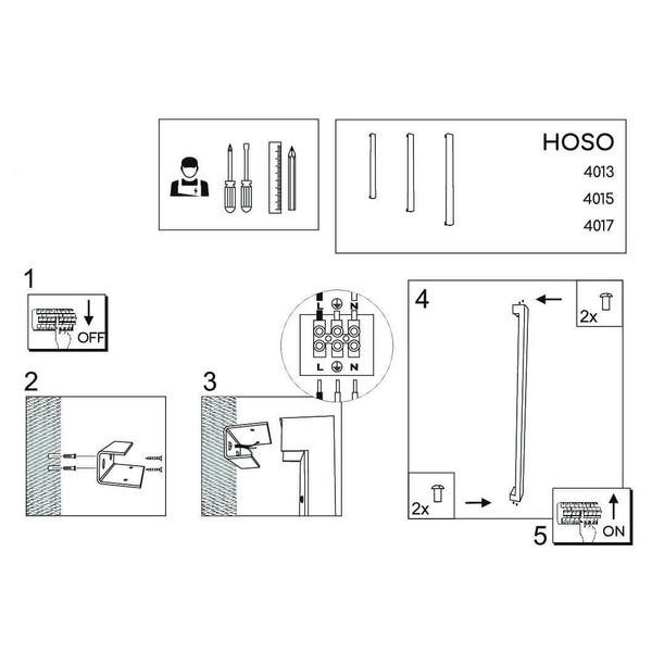 Kinkiet ścienny Hoso 4018 Shilo LED 30W 3000K industrialna czarny