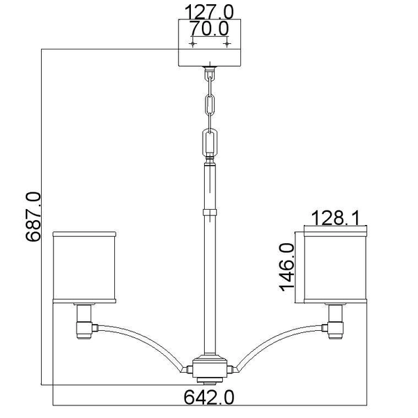 LAMPA wisząca PROSPECT PARK FE-PROSPECT-PARK5 Elstead FEISS metalowa OPRAWA zwis żyrandol chrom nikiel satynowy