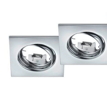 Zestaw trzech lamp sufitowych JURA 650000306 wpuszczane kwadratowe chrom