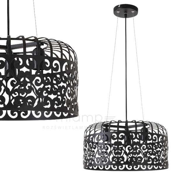 LAMPA wisząca ALESSANDRA 2158 Rabalux metalowa OPRAWA ażurowy zwis vintage czarny