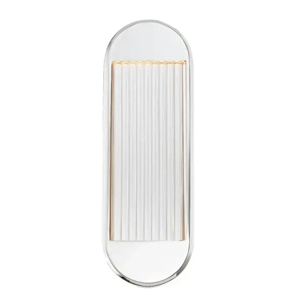 Żebrowana lampa ścienna Palais QN-PALAIS-WM-PN LED 17W 3000K nikiel