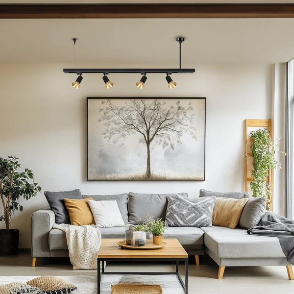 Trójobwodowe zawiesie do systemu szynowego TRACK ML1195 czarne