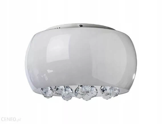 Wisząca lampa salonowa Quince do salonu biała crystals