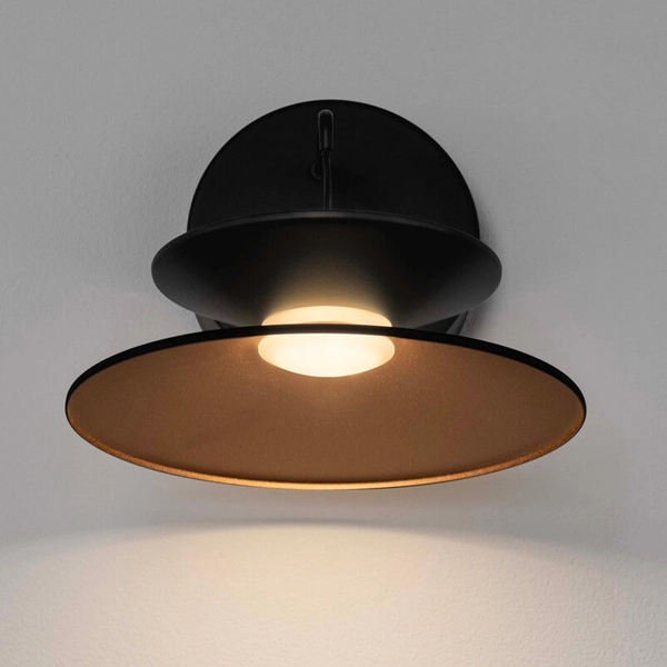 Kinkiet naścienny do przedpokoju GUANAY LE44745 LED 7W 3000K czarny złoty