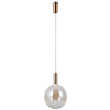 Wisząca lampa kula Strela PND-34378-1L-HBR LED 5W 3000K złoty bursztynowy