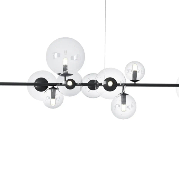 Wisząca lampa belka Orion MP0084-L90 Step LED 8W 3000K bańki szklane czarna