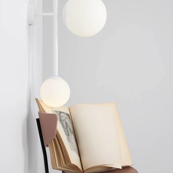 Ścienna lampa nowoczesna DIONE 1092Y Aldex szklane kule balls białe