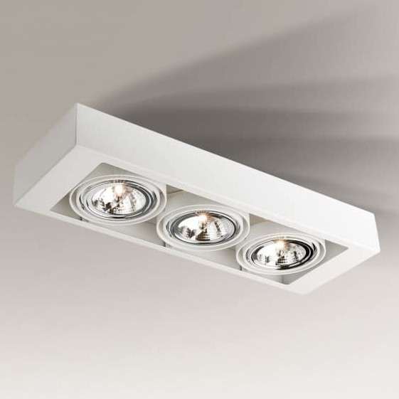 LAMPA sufitowa KOGA 7127 Shilo reflektorowa OPRAWA ścienna KINKIET prostokątny biały