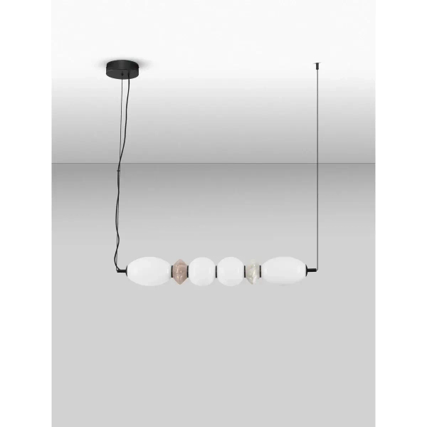 Lampa wisząca MONRETA LE45233 LED 28W 3000K nad wyspę mokka biała