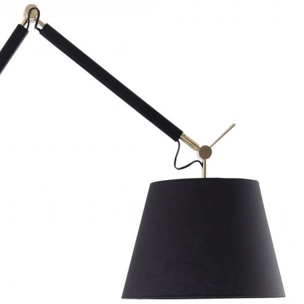 Lampa stojąca Zyta AZ4193+AZ2600 abażurowa z regulacją do sypialni czarna