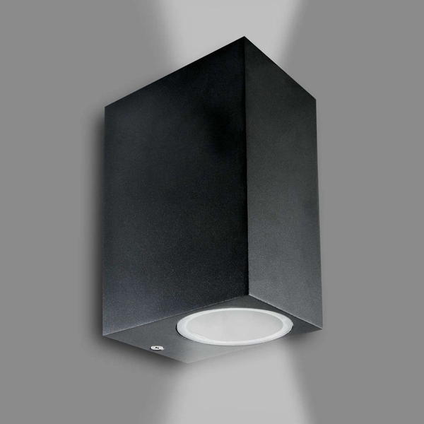 Elewacyjna LAMPA ścienna BOSTON 303332 Polux kostka OPRAWA ogrodowa zewnętrzny KINKIET na taras IP44 outdoor czarny