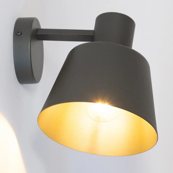 Lampa naścienna nad łóżko Dunka 41140 do sypialni ciemnoszary