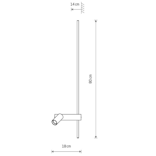 Nasufitowa lampa do jadalni Easy 11580 tubka metalowa biała
