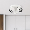 Sufitowa LAMPA plafon NUORA SPL-2855-3C-WH Italux okrągła OPRAWA metalowa regulowane reflektorki białe czarne