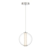 Szklana lampa wisząca kula Atomo QN-ATOMO-1P-PC LED 9W 3000K srebrny