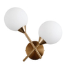 Lampa na ścianę Evora WL-55342-2-HB Italux kule mosiądz biały