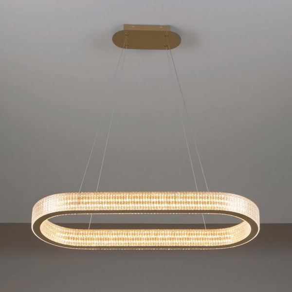 Wisząca lampa glamour YOTAU LE44730 LED 70W 3000K ściemnialna złota