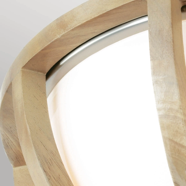 Drewniany plafon Allier FE-ALLIER-F-LW Feiss do jadalni szklany biały brązowy