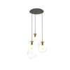 Skandynawska lampa wisząca Pear 7794 szklana nad stół przezroczysta