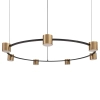 Jadalniana wisząca lampa Kodo 5 41330 ring sople czarny złoty