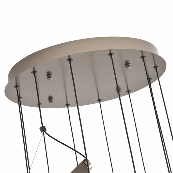 Metalowa lampa wisząca Nami ST-3602A-12 szara kaskada 12xLED 3000K 340cm