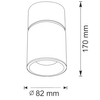Regulowana lampa sufitowa Nixa downlight tuba biała złota