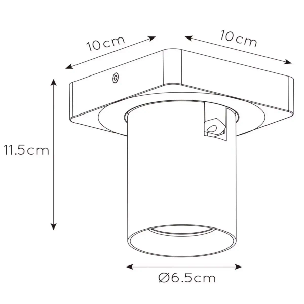 Sufitowa lampa do salonu NIGEL 09929/05/30 Lucide tuba czarny