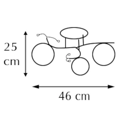 Lampa sufitowa 8836/3 8C ze zdobieniami chrom czarna