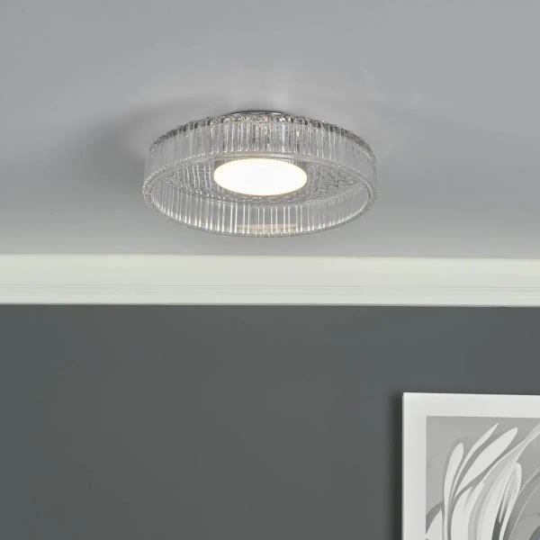 Kryształowy plafon Leena LEE5208 LED 16W 2700K okrągły chrom