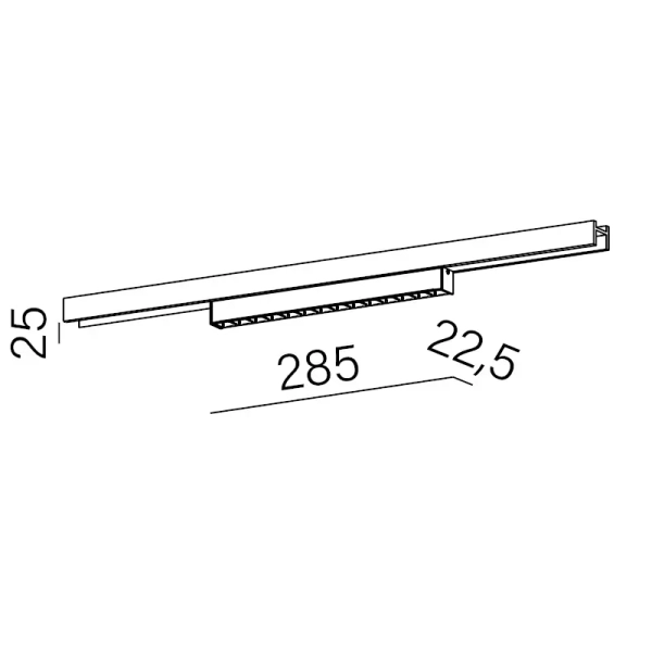 Oprawa do systemu magnetycznego TRU mini czarna LED 5W 3000K DALI 16379-M930-WB-DA-12