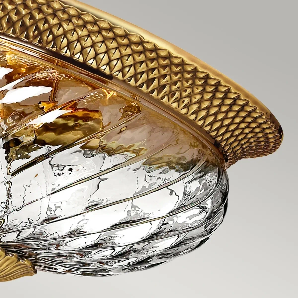 Szklany plafon Plantation HK-PLANTATION-FL-BB Hinkley przezroczysty mosiądz