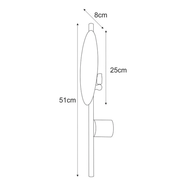 Kinkiet ścienny na słupku Pero K-5323 Kaja okrągły metalowy biały