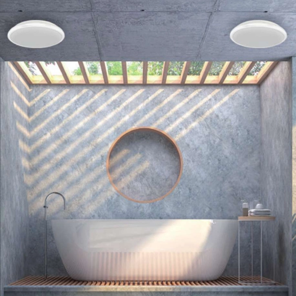 Łazienkowa LAMPA sufitowa TERMA ML6401 Milagro okrągła OPRAWA metalowa LED 18W 4000K plafon IP44 biały