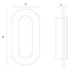 Ścienna lampa kamiennaTRAVERTINO W0393 LED 10W 3000K biała czarna