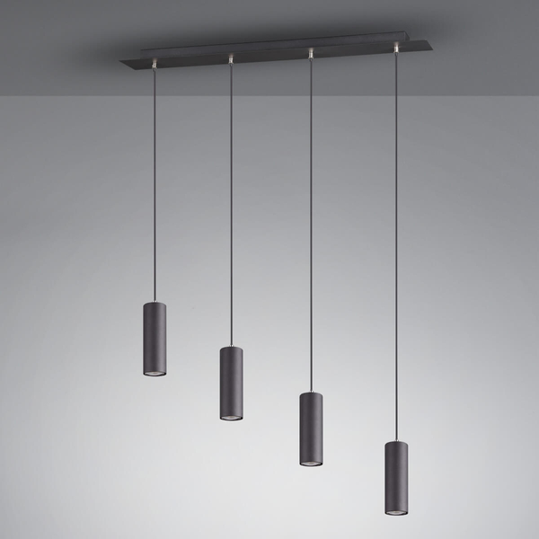Wisząca lampa loftowa VANTOS DL432312400 Trio tubki do jadalni czarny