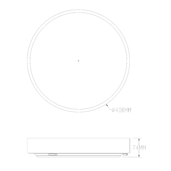 Okrągły plafon NADI MS724-R400-AB LED 36W 3000-6000K antyczny brąz